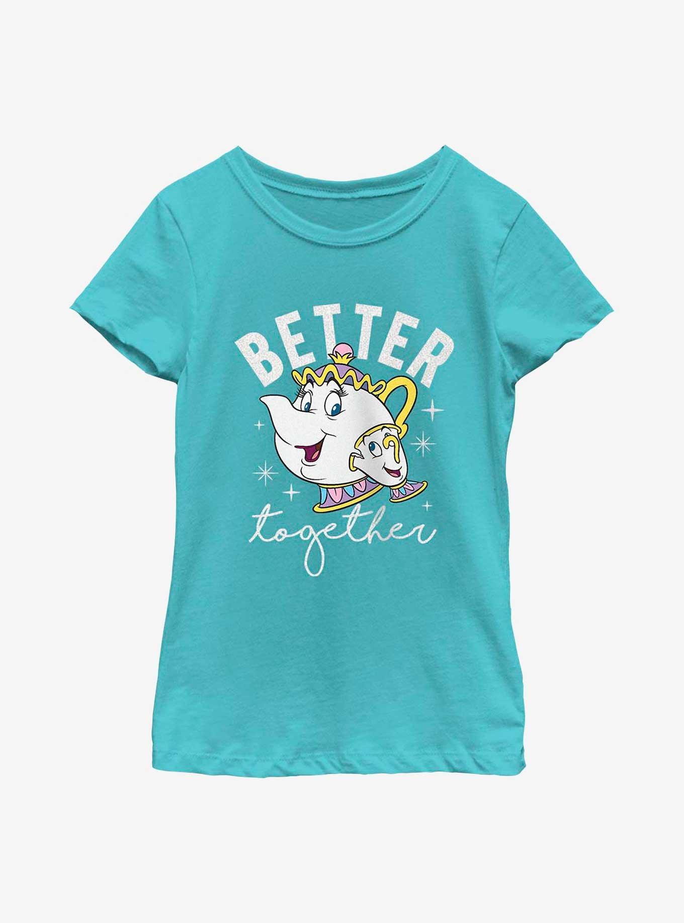 Disney Beauty And The Beast Mrs. Potts & Chip Better Together Youth Girls T-Shirt Supply