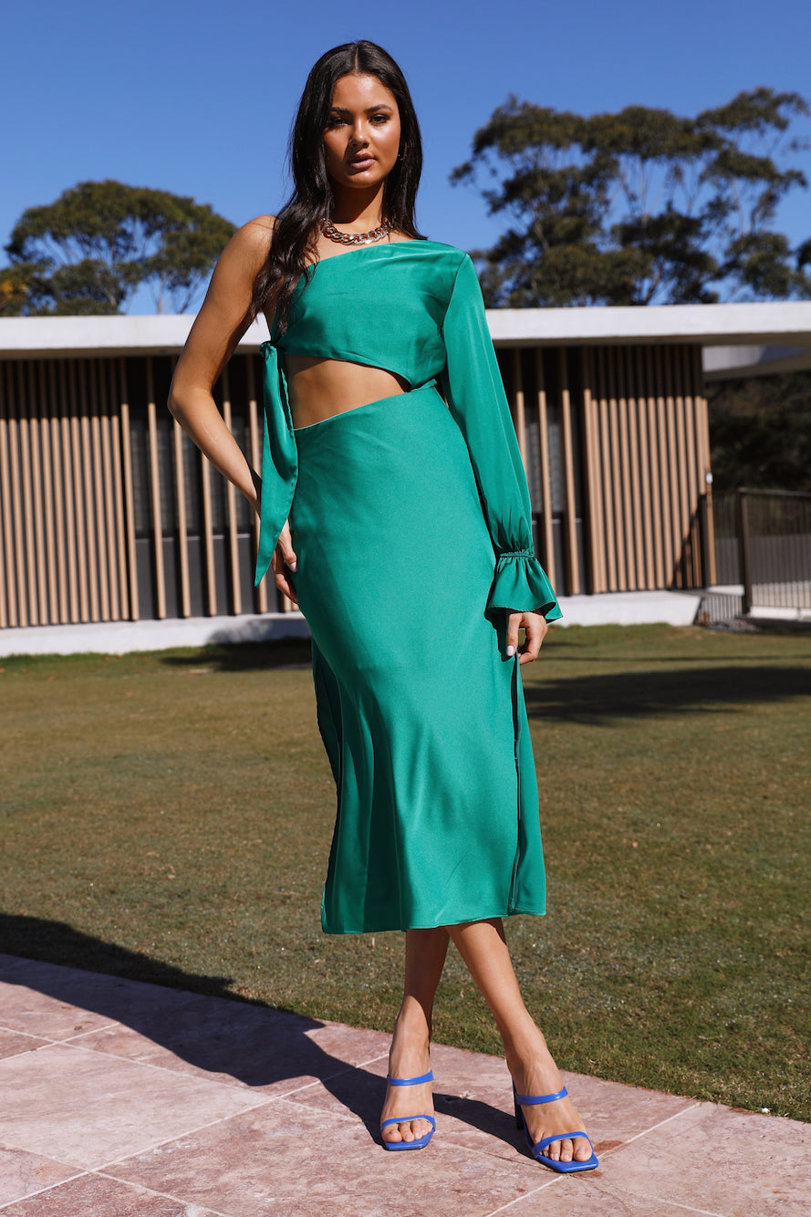 Cosmic Skies Midi Dress Green Special