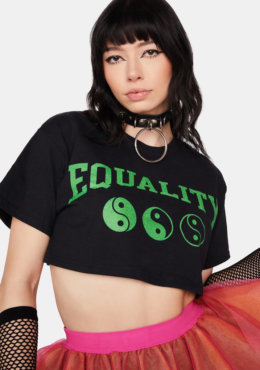 Equality Crop Tee Flash Sale
